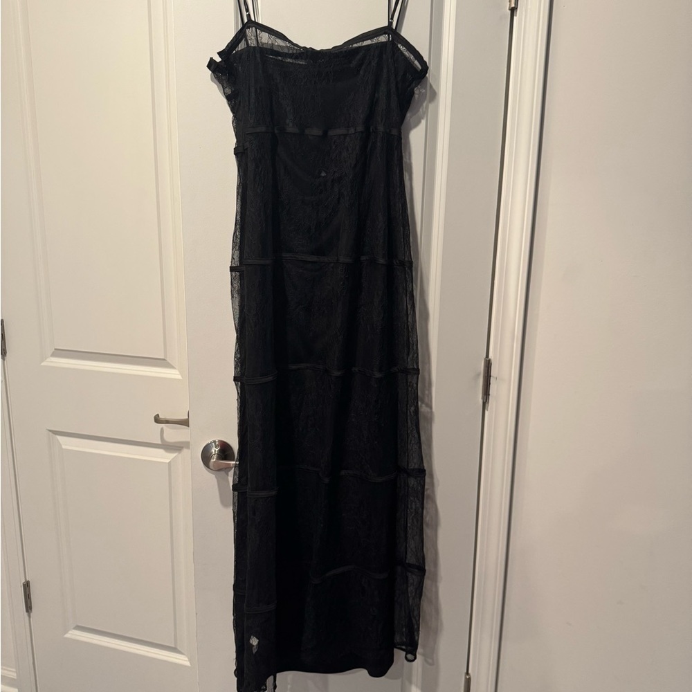 Gianni Bini x Caelynn Bell Bella Lace Sleeveless Long Slip Dress NWT size 10 - Picture 3 of 7